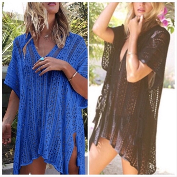 ❗️LAST❗️Black Crochet Beach Coverup - Picture 2 of 8